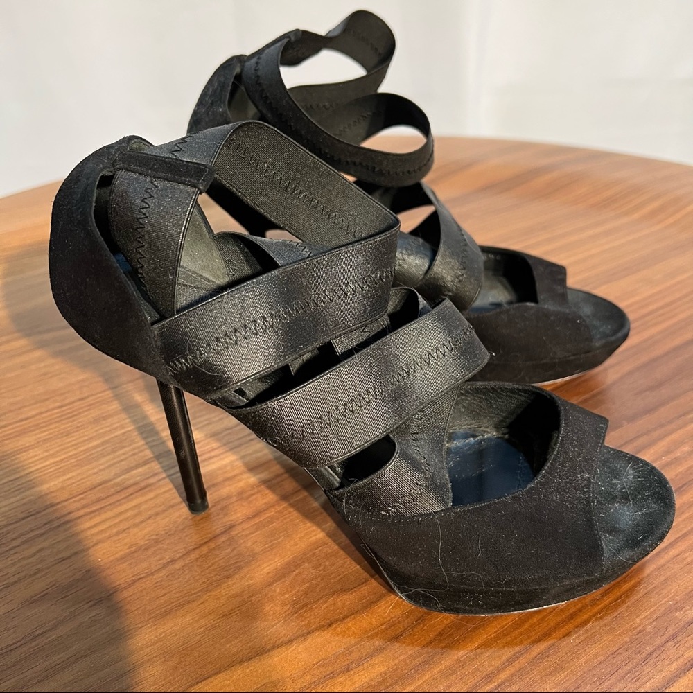 YSL elastic Strappy Sandal with heel